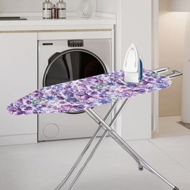 Jeiento Yellow Hibiscus Ironing Board Cover Floral Ironing Board Protective Replacement Covers for Ironing Board Non-Slip Hook and Loop Fasteners,15x54