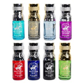 Beverly Hills Polo Club Discovery Collection 8PC Cologne Set for Men 0.34oz Each | Blaze, Blue, Sexy, Bold, Active, Classic, Aqua, Champion Gift Set in Slider Box Perfect for Travel or Gifting