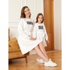 PATPAT Mother Daughter Dress Set Plain Letter Print, Partner Look