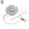 HQS 2x Chrome Lever Style Locking Fuel Cap 4" For