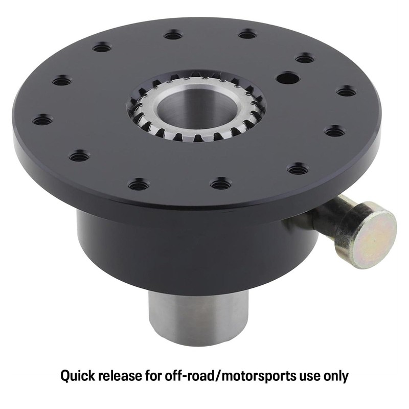 6-bolt Black Quick Release Steering Wheel Hub Splined, 3/4" shaft