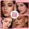 Pink Eyeshadow Palette, 9 Colour Glitter Eyeshadow Shimmer Eye Shadow