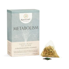 Roogenic Metabolism Tea Bags in Box, 18 Biodegradable Tea Bags