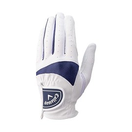 Callaway Glove SOLAIRE LH WMS WHT/NVY 18 25 (18 cm Left Hand Worn [Right Handed]) White/Navy Women's