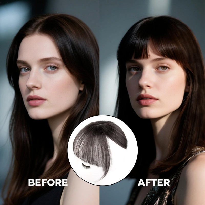 Hair Extensions Women's Fake Bangs, Hair Fringe Clip Air Bangs