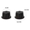 Regadera De Pared Acero Inoxidable Negra Mate 20cm Cuadrada Con
