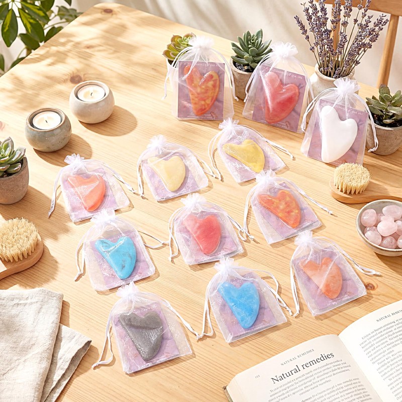 Sherr 24 Sets Gua Sha Facial Tools Bulk Resin Heart