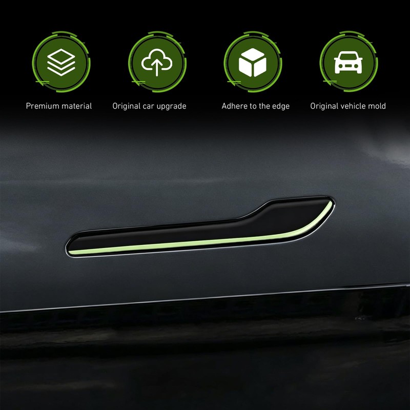 Hugwits 4 PCS Car Door Handle Covers for Model 3/Y,