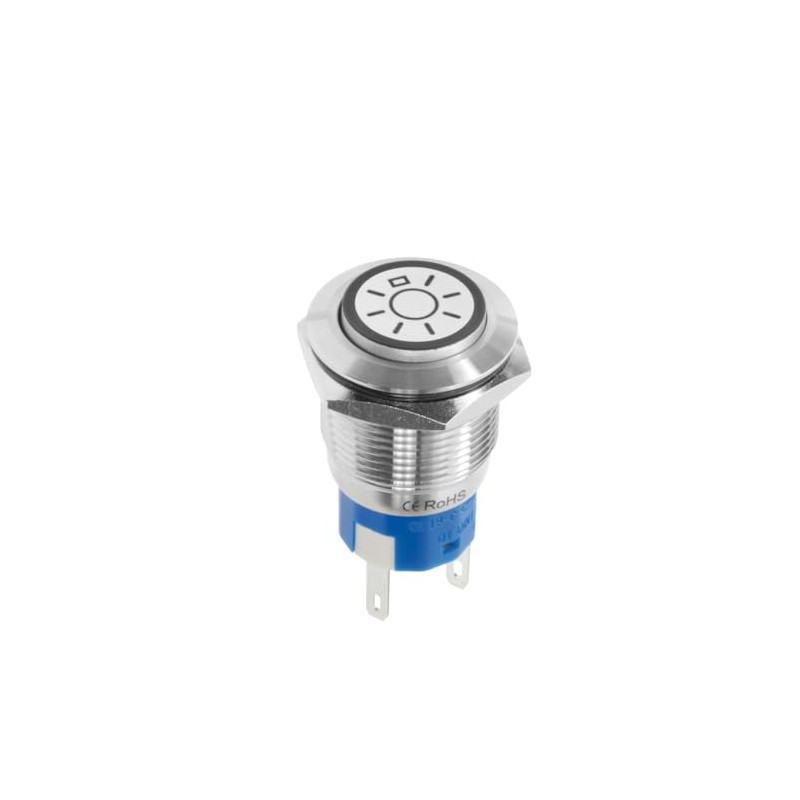 WITTKOWARE 22 mm Stainless Steel Push Button with LED Lighting