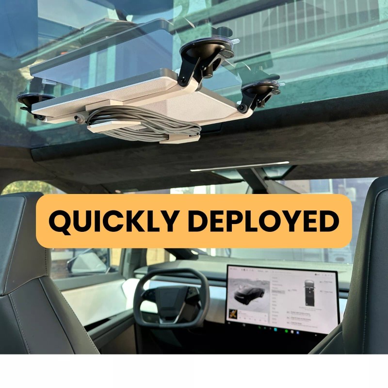 CAMPAIR Suction Cup Mount with Cable Caddy for Starlink Mini