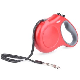 Fida Retractable Dog Leash, 5m Dog Walking Leash for Small and Medium Dogs up to 44lbs, 360° Tangle Free, Red