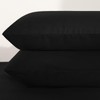 Brentfords Black Pillow Cases 2 Pack, Housewife Pillowcases Bed Pillow