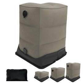Kakete Foot Rest for Airplanes and Children, 3 Levels of Height Adjustment, Air Footrest, No Pump Required, Easy Pump, Lightweight, Foldable, Compact, Foot Cushion, Long Distance Driving, Airplane /