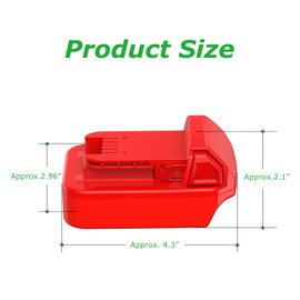 NovaQuantic Adapter for Milwaukee M18 Tools - Compatible with Porter Cable PCC680 and Black & Decker LBXR20 20V MAX (Not Older 18V) Batteries for Power Supply (No Charging Function) - 1 Adapter Only