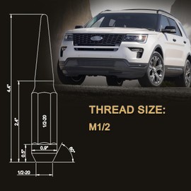 YYHHZZ 1/2 Wheel Locks, Fit for Cherokee, Grand Cherokee, Liberty, Wrangler, Nitro, Explorer, Wheel Locks Set, 4 Locking Lug Nuts 2 Pcs Key with 20Pcs Spike Lug Nuts+1 Key, Chrome