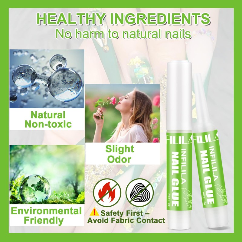 NXJ INFILILA Super Strong Nail Glue – Quick Dry 3-5