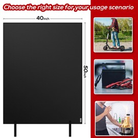 FIREWESS Lipo Battery Fireproof Cover Battery Safe Blanket for Ebike and Escooter Storage,Charging and Discharging, EV Fire Blanket for Lithium Battery (40x50 inch)