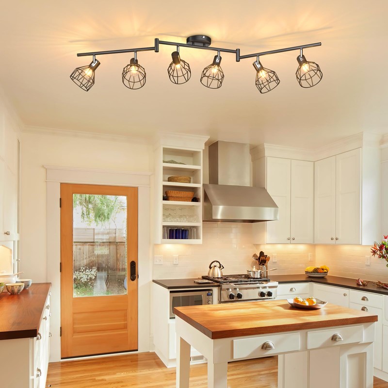 GORDNWE 6-Light Track Kits, Adjustable Track Fixtures - E12 Metal