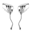 Unbranded Chrome Skull Rear View Mirrors for Honda Shadow VT