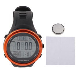 Barometer Watch Waterproof Backlight Multi Functional Altimeter Thermometer Watch for Outdoor Fishing Orange