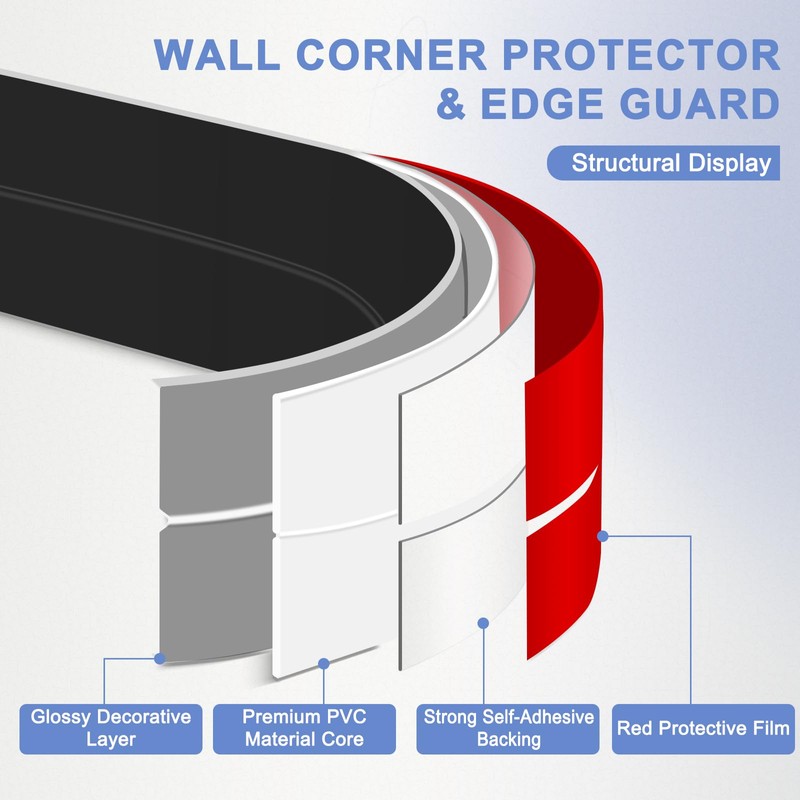 Wall Corner Protector Moulding Trim Peel and Stick Wall Corner