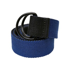 Urban Classics Easy D-Ring Belt Kids 2-Pack, Black/Royal + Black/Yellow, One Size