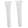 Baluue 2Pcs Refillable Travel Bottle with Flocked Head Compact Plastic