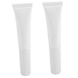 Baluue 2Pcs Refillable Travel Bottle with Flocked Head Compact Plastic Makeup Container for Creams Lotions and Cosmetics for Daily Use and Travel