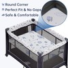 EZKLRWGF Trifold Pack and Play Mattress,Dual Sided Soft&Firm Memory Foam
