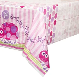 Ladybug 1st Birthday Plastic Tablecloth, 84" x 54"