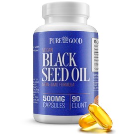 2 Pack - Black Seed Oil Capsules, 500 Mg, Cold Pressed High Potency Digestive Aid, 90 Count 100% Non GMO Pure Black Cumin Seed Oil Capsules