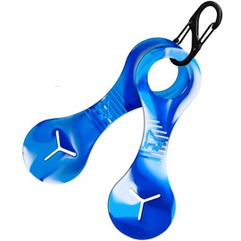 PuppyDoggy Dog Poop Bag Holder for Leash Waste Bag Carrier Dog Poop Bag Dispenser for Walking Running Bicycle Accessory 2 Pieces (Mixed Blue)