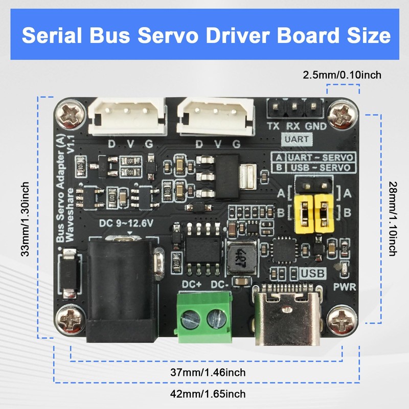 Serial Bus Servo Driver Board for ST/SC Series Binghe Bus