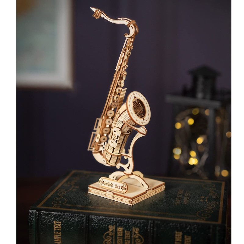 Tsukurundo ® Robotime 3D Wood Puzzle Ornament Series (Tenor Saxophone,