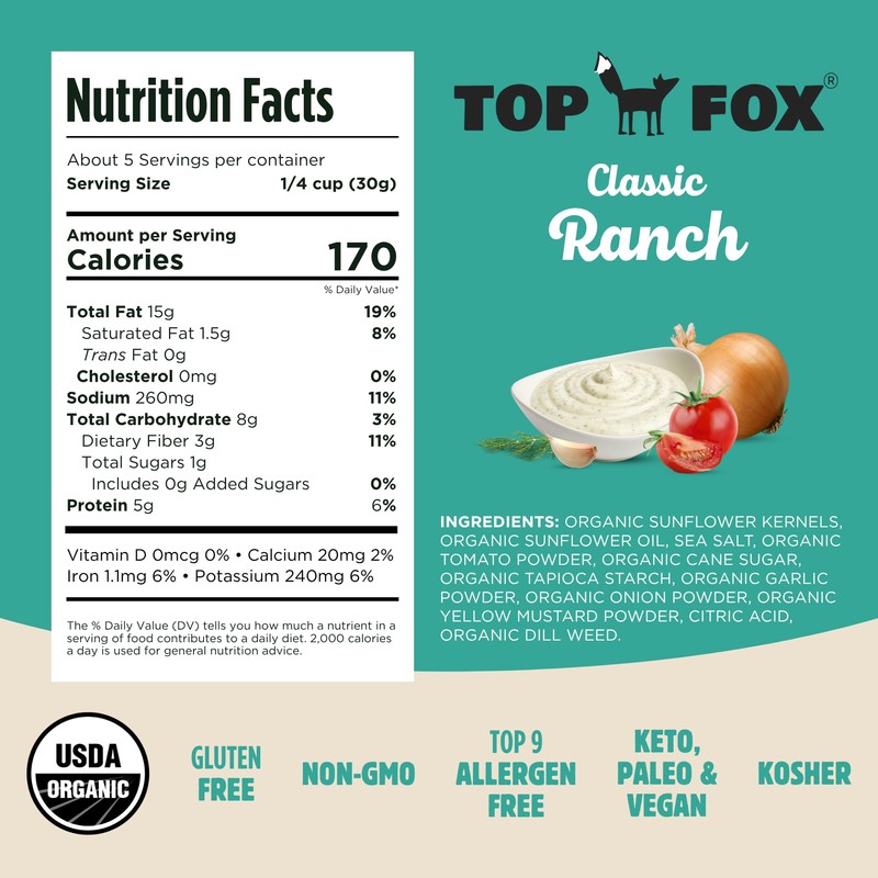 Top Fox Snacks Ranch Sunflower Seeds To Eat (5.5 oz,