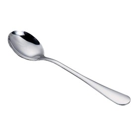 DJ-WARE Soup Spoons Set Stainless Steel Round Bouillon Spoon Set of 12, 7.8 inch