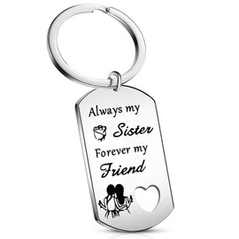 malyunin Sister Gifts Sister Keychain Gifts for Sister from Sister Birthday Christams Gifts for Women Jewelry Key Chain (Always My Sister)