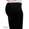Super Warm Mink Fur Ribbed Maternity Belly Band Leggings SN2111-0180 Charcoal/FREE