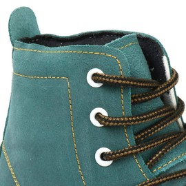 XUDREZ Cowhide Roller Skates for Women and Men High-Top Shoes Double-Row Design,Adjustable Classic Premium Roller Skates (Blue Flash Wheel,6)