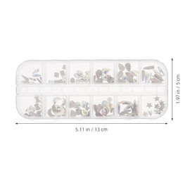 jojofuny 1set Nail Art Rhinestone Kit Assorted Flatback Crystal Shapes Wax Pencil and Tweezers for Creative Nail Design and Crafts