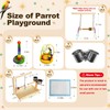 Arfubye Mini Wood Bird Playground Birds Perch Stand Desktop Parrot