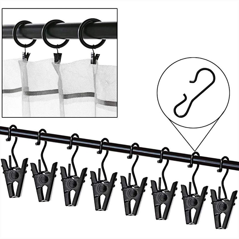 C.M. Curtain Hook Clips, Black Curtain Clips, For Your Favorite