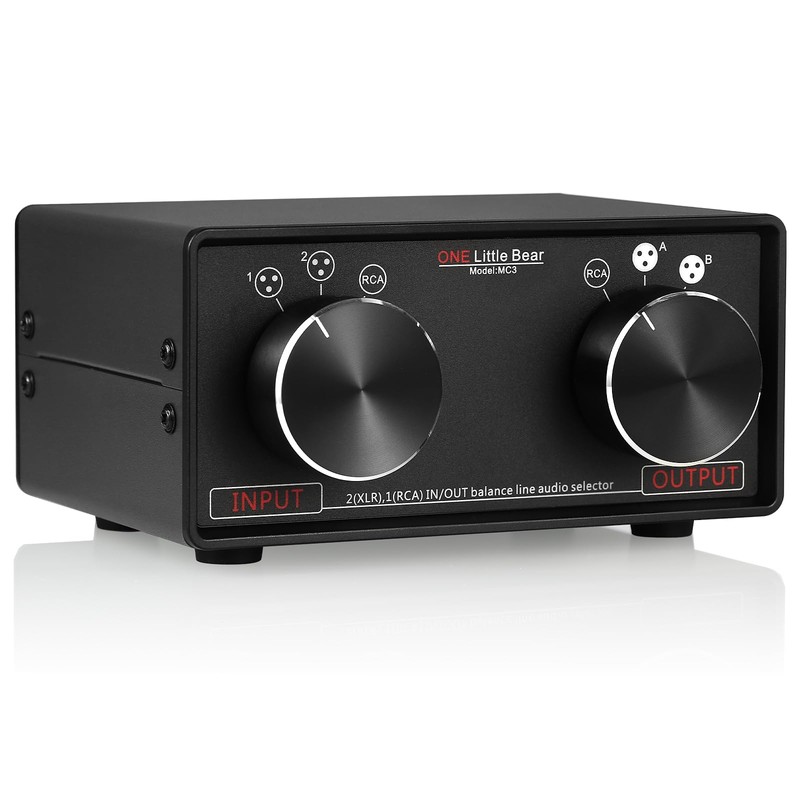 Nobsound Little Bear MC3 3-IN-3-OUT XLR Balanced/RCA Stereo Converter Audio