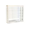 Showcase Wall Mount 5 Tier Display Case White with Mirror