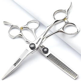 Japan 440 Steel Scissors Professional Hairdressing Scissors for Barber Thinning Hair Shears 5.5/6/6.5 Inch (5.5 Inches, Pack of 2)
