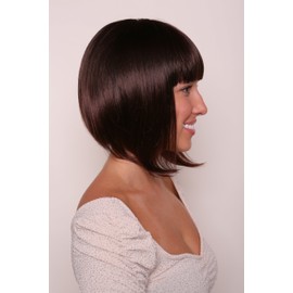 WIG ME UP - XW306-2T33 Chestnut Brown Bob Wig with Straight Bangs 12"