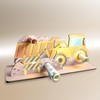 Baustelle Mit Bagger - Bagger 3D-Holzkarte | Geldgeschenke, Glückwunschkarte Zum