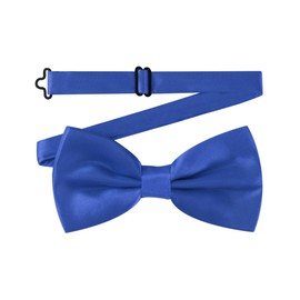 AWAYTR Men's Pre Tied Bow Ties for Wedding Party Fancy Plain Adjustable Bowties Necktie (Royal blue)