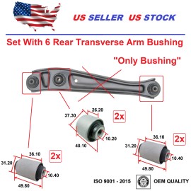 2MPLASTIC Rear Control Arm Lower Bushing Set For Honda Civic 1996-2000 Acura EL 1997-2000