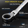 YIYEIE 6 Pcs Extra Long Flex Head Ratcheting Wrench Set,